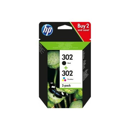 Multipack cartucce originale HP X4D37AE (302) nero + colore 190+165 pagine