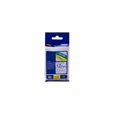 Nastri originale BROTHER TZE-133 azzurro su trasparente 8 METRI