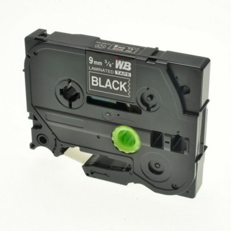 Nastri bianco su nero compatibile con Brother TZE-325 