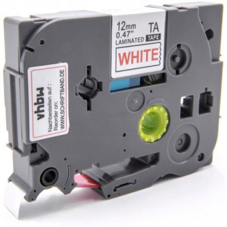 Nastri rosso su bianco compatibile con Brother TZE-232 