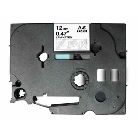 Nastri bianco su trasparente compatibile con Brother TZE-135