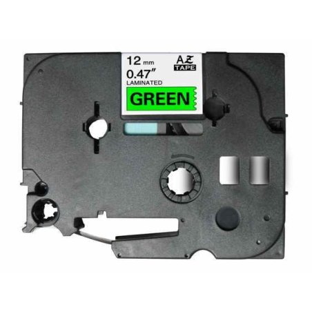 Nastri nero su verde compatibile con Brother TZE-731