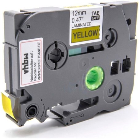 Nastri nero su giallo compatibile con Brother TZE-FX631