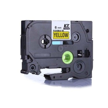 Nastri nero su giallo compatibile con Brother TZE-FX611